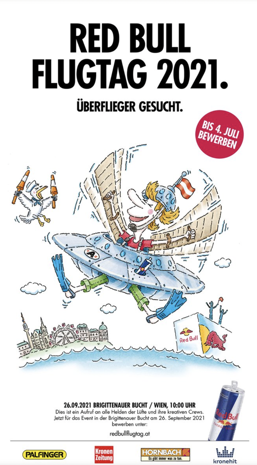 RED BULL Flugtag Wien Anmeldung Ausschreibung bis 11. Juli 2021
